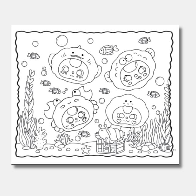 Sách tô màu ABBOOKS - Baby Three - The story of a Romantic Ocean