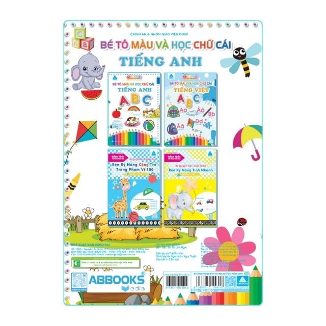 Sách - Đánh Thức Tiềm Năng Não Bộ - Phương Pháp Giáo Dục Sớm: Bé Tô Màu Và Học Chữ Cái Tiếng Việt, Tiếng Anh