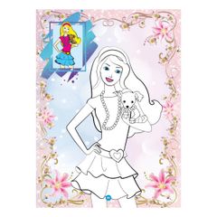 Sách - Bé tô màu - Công chúa Barbie - Khám phá thế giới công chúa Barbie rực rỡ