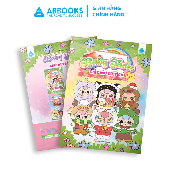 Sách - Bé tô màu ABBOOKS - Baby Three Giấc mơ cổ tích, Nữ thần đại dương, Thị trấn thỏ Lily, 12 Cung hoàng đạo
