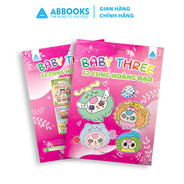 Sách - Bé tô màu ABBOOKS - Baby Three Giấc mơ cổ tích, Nữ thần đại dương, Thị trấn thỏ Lily, 12 Cung hoàng đạo