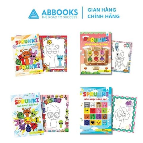 Sách Tô Màu Cho Bé - SPRUNKI - Cuộc Phiêu Lưu Âm Nhạc, Ban Nhạc Siêu Nhí, Nốt nhạc Sáng Tạo, Vũ Điệu Cá Tính