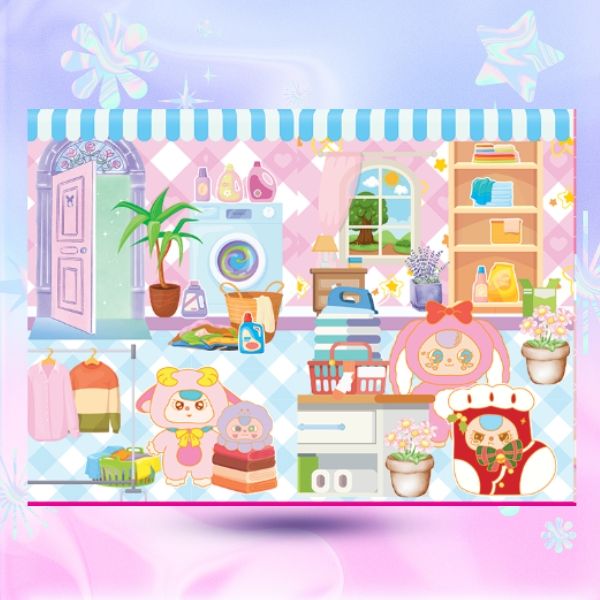 Sách - Sticker Baby Three - Chăm việc nhà, Lớp học mẫu giáo, Ngày cuối tuần, Siêu thị vui vẻ - ABBOOKS