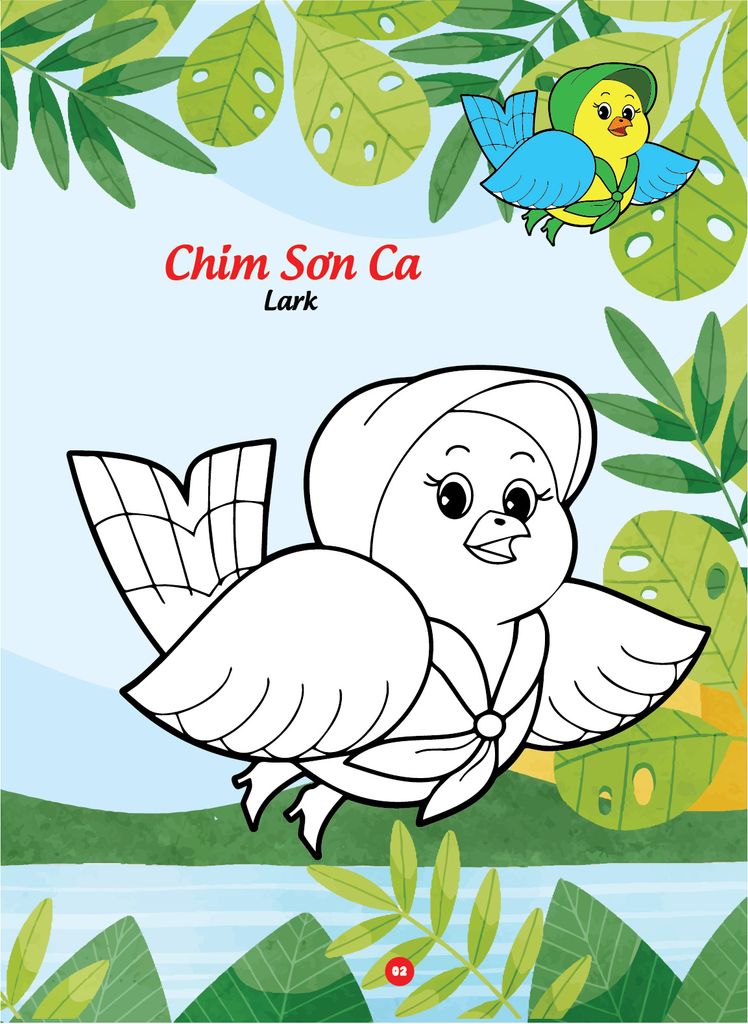 Sách - Bé tô màu và học tiếng anh theo chủ đề - Các loài chim