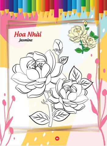 Bé tô màu và học tiếng anh theo chủ đề - Các loài hoa