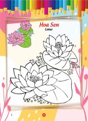 Bé tô màu và học tiếng anh theo chủ đề - Các loài hoa