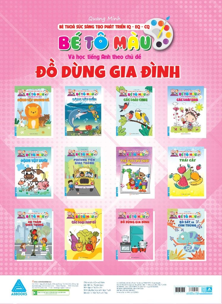 Sách - Bé tô màu và học tiếng anh theo chủ đề - Đồ dùng gia đình
