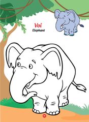 Sách - Bé tô màu và học tiếng anh theo chủ đề - Động vật hoang dã