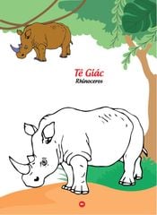 Sách - Bé tô màu và học tiếng anh theo chủ đề - Động vật hoang dã