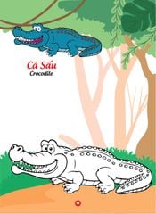 Sách - Bé tô màu và học tiếng anh theo chủ đề - Động vật hoang dã