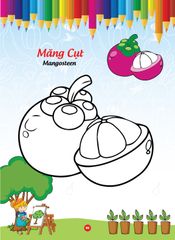 Sách - Bé tô màu và học tiếng anh theo chủ đề - Trái cây