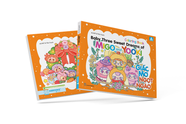Sách tô màu - Baby Three - Sweet Dreams of Migo and Yooki - Giấc mơ ngọt ngào - ABBOOKS