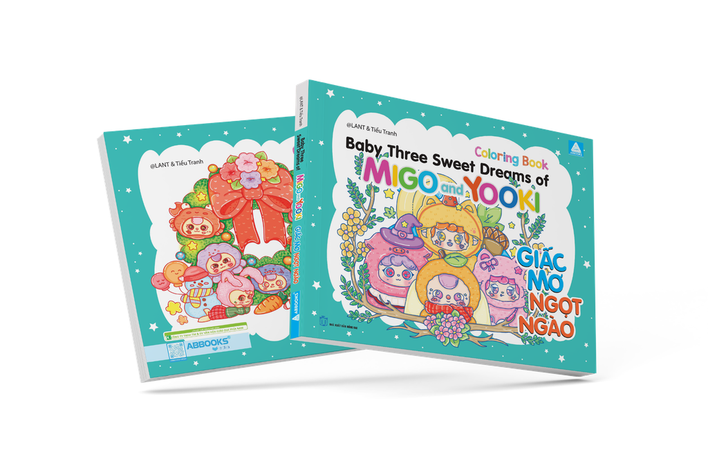 Sách tô màu - Baby Three - Sweet Dreams of Migo and Yooki - Giấc mơ ngọt ngào - ABBOOKS