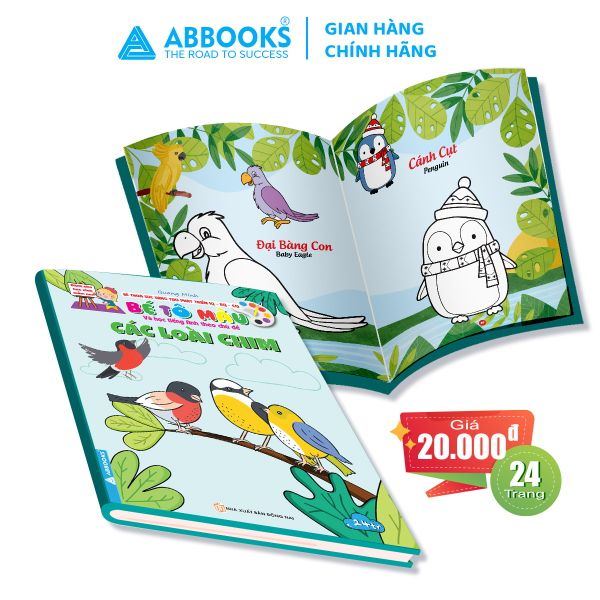Sách - Bé tô màu và học tiếng anh theo chủ đề - Các loài chim