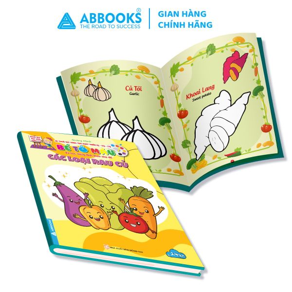 Sách - Bé tô màu và học tiếng anh theo chủ đề - Các loại rau củ