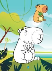 Sách - Bé tô màu - Dạo chơi cùng Capybara