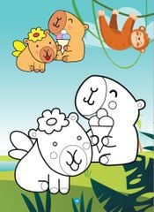 Sách - Bé tô màu - Dạo chơi cùng Capybara