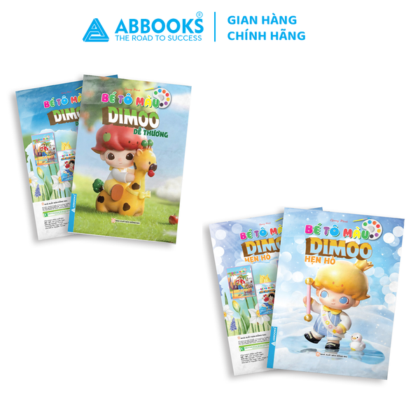 Sách - Bé tô màu ABBOOKS - Dimoo Dễ Thương, Hẹn Hò - Bộ 2 cuốn