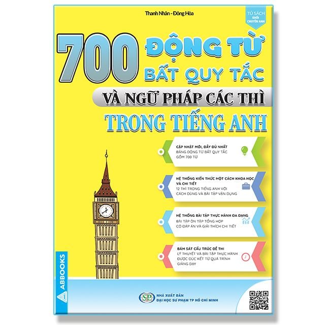 Sách - 700 Động Từ Bất Quy Tắc Và Ngữ Pháp Các Thì Trong Tiếng Anh