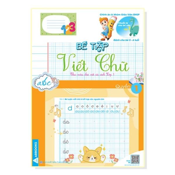 Bé tập viết chữ - Chuẩn bị cho bé vào lớp 1 - dành cho bé 5 - 6 tuổi Theo mẫu chữ viết cải cách lớp 1 (Combo 4 cuốn)