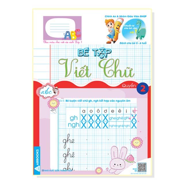 Bé tập viết chữ - Chuẩn bị cho bé vào lớp 1 - dành cho bé 5 - 6 tuổi – Theo mẫu chữ viết cải cách lớp 1 (Combo 4 cuốn)