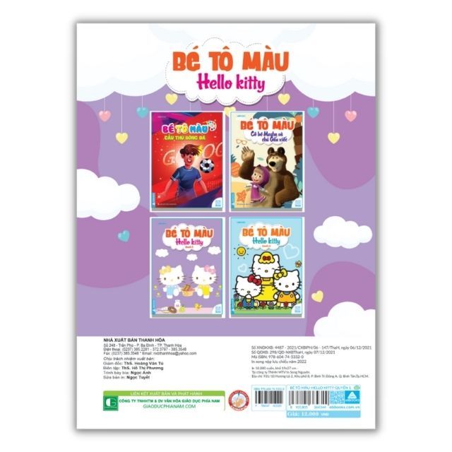 Bé Tô Màu - Cầu Thủ Bóng Đá, Cô Bé Masha Và Chú Gấu Xiếc, Hello Kitty 1+2