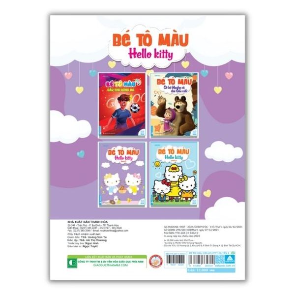 Bé Tô Màu - Cầu Thủ Bóng Đá, Cô Bé Masha Và Chú Gấu Xiếc, Hello Kitty 1 2