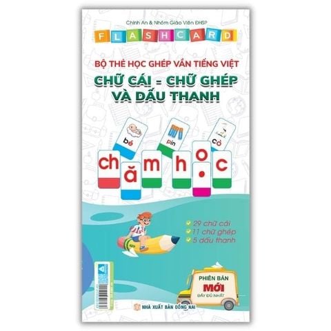 Flashcard - Bộ Thẻ Học Ghép Vần Tiếng Việt - Chữ Cái Chữ Ghép Và Dấu Thanh