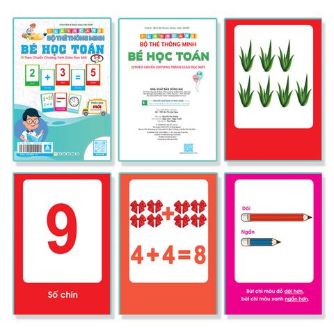 Flash Card – Bộ Thẻ Thông Minh – Bé Học Toán – Theo Chuẩn Chương Trình Giáo Dục Mới. (1-6 tuổi)