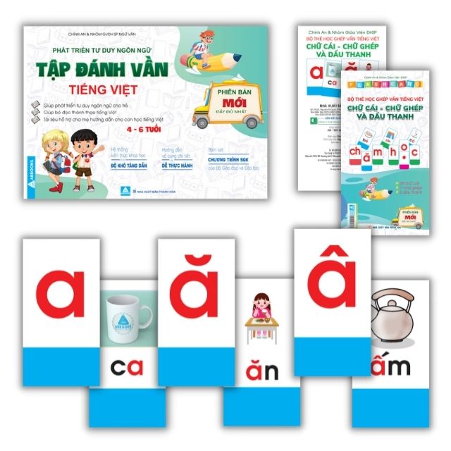 Tập Đánh Vần Tiếng Việt Flasdcard Bộ Thẻ Học Ghép Vần Tiếng Việt - Chữ Cái, Chữ Ghép Và Dấu Thanh - Theo Chuẩn Chương Trình Giáo Dục Mới