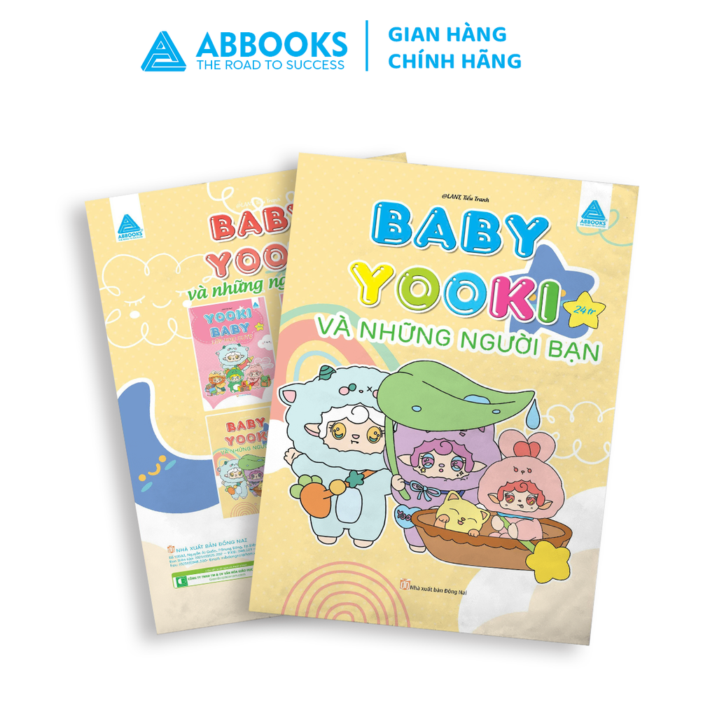 Bé tô màu ABBOOKS - Baby Yooki Đến Trường, Hộp Quà Bí Mật, Những Người Bạn, Lớp Học Cute