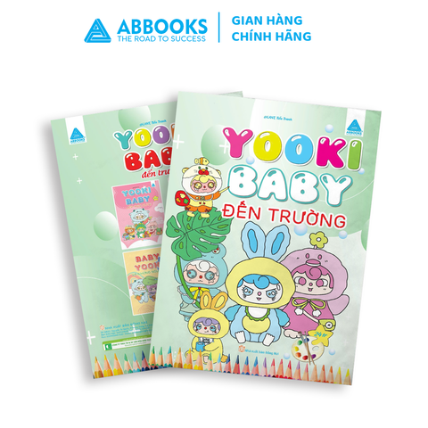 Bé tô màu ABBOOKS - Baby Yooki Đến Trường, Hộp Quà Bí Mật, Những Người Bạn, Lớp Học Cute