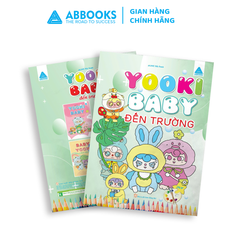 Bé tô màu ABBOOKS - Baby Yooki Đến Trường, Hộp Quà Bí Mật, Những Người Bạn, Lớp Học Cute