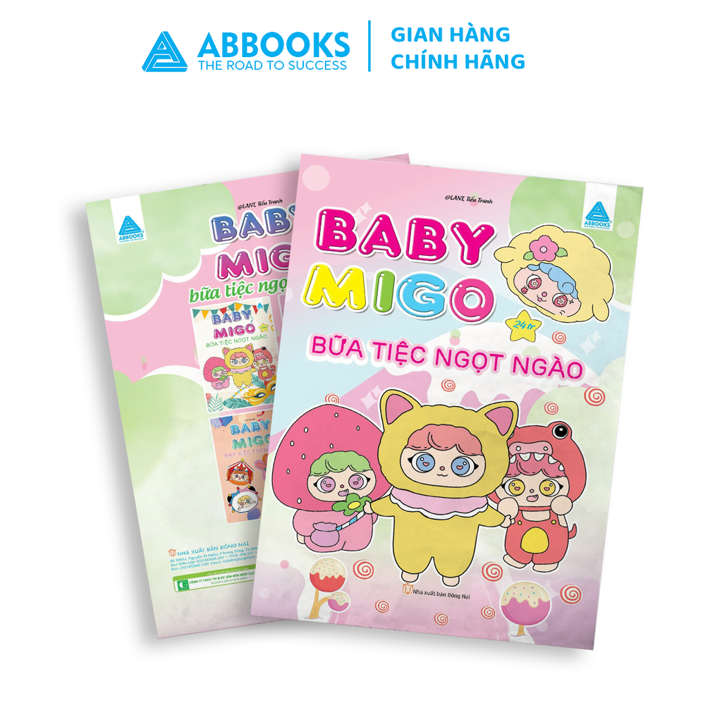 Bé tô màu ABBOOKS - Baby Migo Bữa tiệc ngọt ngào, Xử sở thần tiên, Trước giờ đi ngủ, Rạp xiếc trong mơ