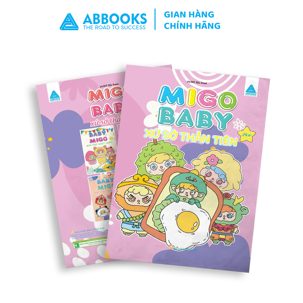 Bé tô màu ABBOOKS - Baby Migo Bữa tiệc ngọt ngào, Xử sở thần tiên, Trước giờ đi ngủ, Rạp xiếc trong mơ