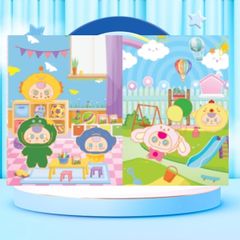 Sách - Sticker Baby Three - Chăm việc nhà, Lớp học mẫu giáo, Ngày cuối tuần, Siêu thị vui vẻ - ABBOOKS