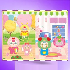 Sách - Sticker Baby Three - Chăm việc nhà, Lớp học mẫu giáo, Ngày cuối tuần, Siêu thị vui vẻ - ABBOOKS