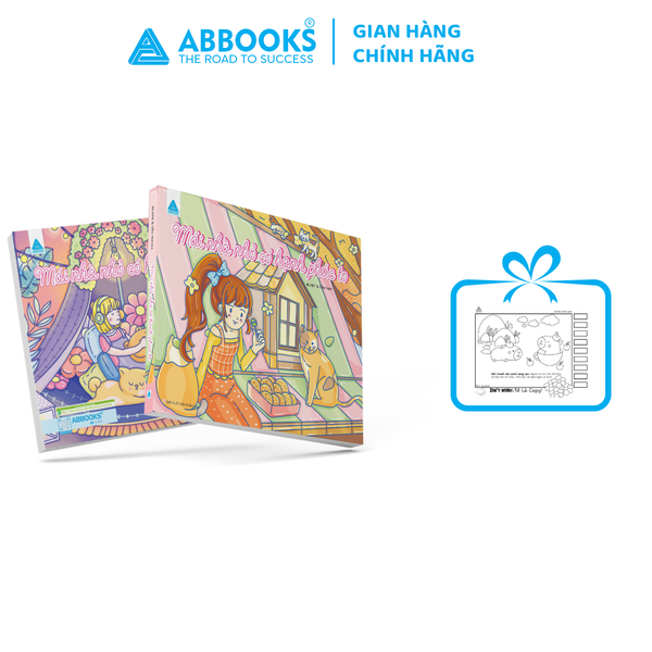 Sách tô màu ABBOOKS Mái Nhà Nhỏ Có Hạnh Phúc To