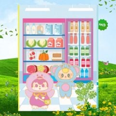 Sách - Sticker Baby Three - Chăm việc nhà, Lớp học mẫu giáo, Ngày cuối tuần, Siêu thị vui vẻ - ABBOOKS
