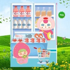 Sách - Sticker Baby Three - Chăm việc nhà, Lớp học mẫu giáo, Ngày cuối tuần, Siêu thị vui vẻ - ABBOOKS