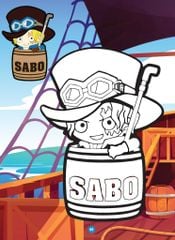 Sách - Bé tô màu ABBOOKS - Thuyền Trưởng Hải Tặc Luffy - Bộ 2 cuốn
