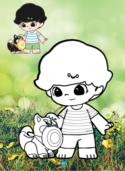 Sách - Bé tô màu ABBOOKS - Dimoo Dễ Thương, Hẹn Hò - Bộ 2 cuốn