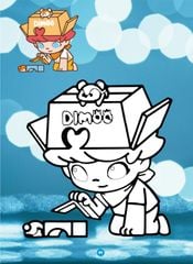 Sách - Bé tô màu ABBOOKS - Dimoo Dễ Thương, Hẹn Hò - Bộ 2 cuốn
