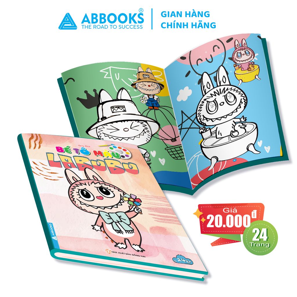 Sách - Bé tô màu - Labubu - Chủ đề: Tinh nghịch - Dạo chơi trong rừng - Hội bạn thân - Vương quốc đồ ăn vặt