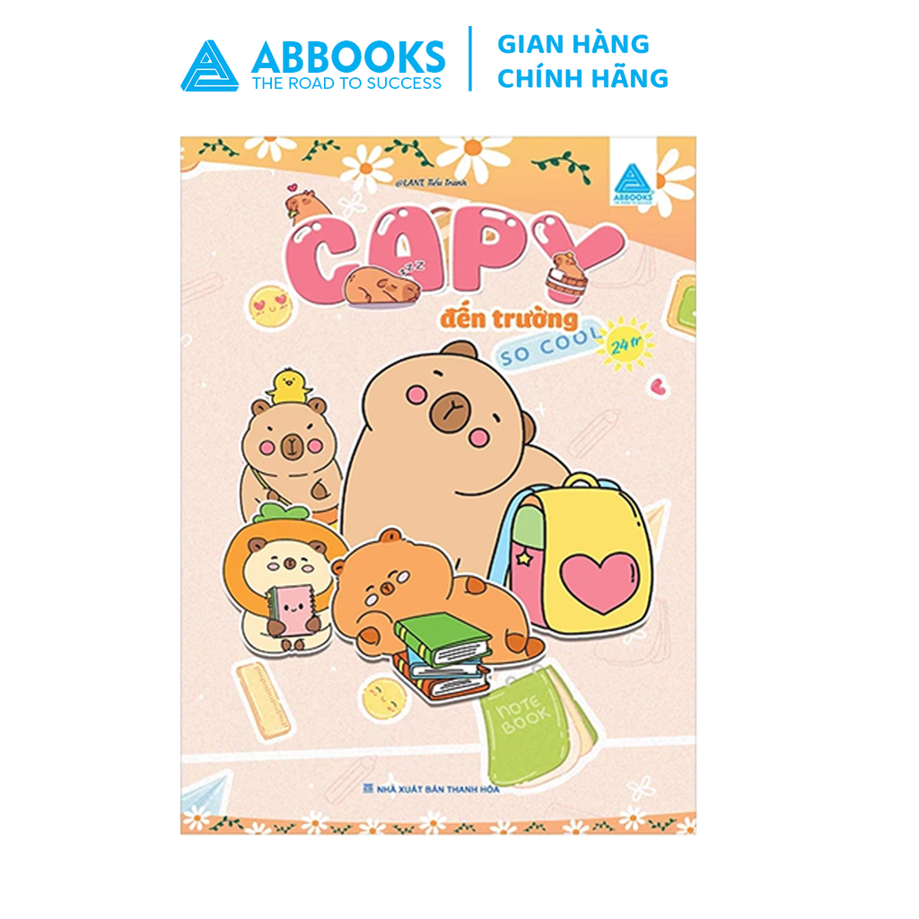 Sách - Tô màu ABBOOKS - Capybara - Đến Trường - Những Người Bạn Thân - Thích Hoa Qủa - Vui Chơi Bốn Mùa