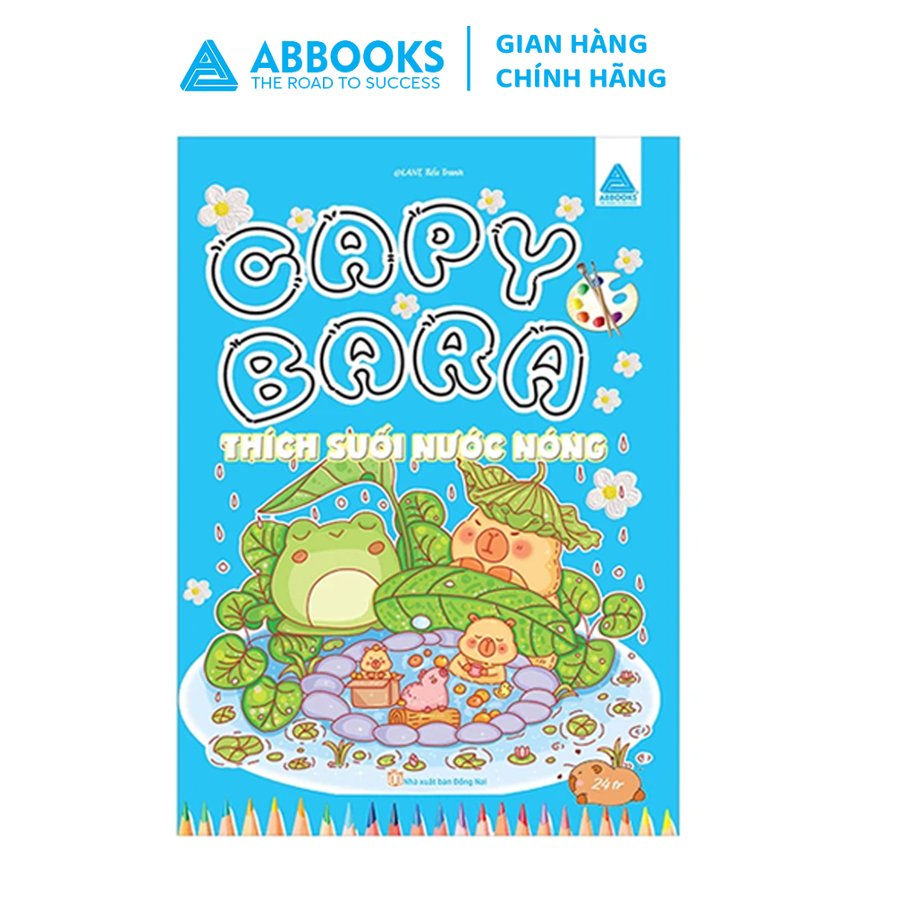 Sách - Tô màu ABBOOKS - Capybara - Thân Thiện - Thích Hoa Qủa - Thích Suối Nước Nóng - Vui Chơi Bốn Mùa