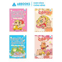 Sách - Tô màu ABBOOKS - Capybara - Thân Thiện - Thích Hoa Qủa - Thích Suối Nước Nóng - Vui Chơi Bốn Mùa