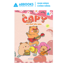 Sách - Tô màu ABBOOKS - Capybara - Thân Thiện - Thích Hoa Qủa - Thích Suối Nước Nóng - Vui Chơi Bốn Mùa