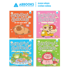 Sách - Tô màu ABBOOKS - Capybara - Thân Thiện - Sứ Gỉa Hòa Bình - Thích Suối Nước Nóng - Thư Gĩan