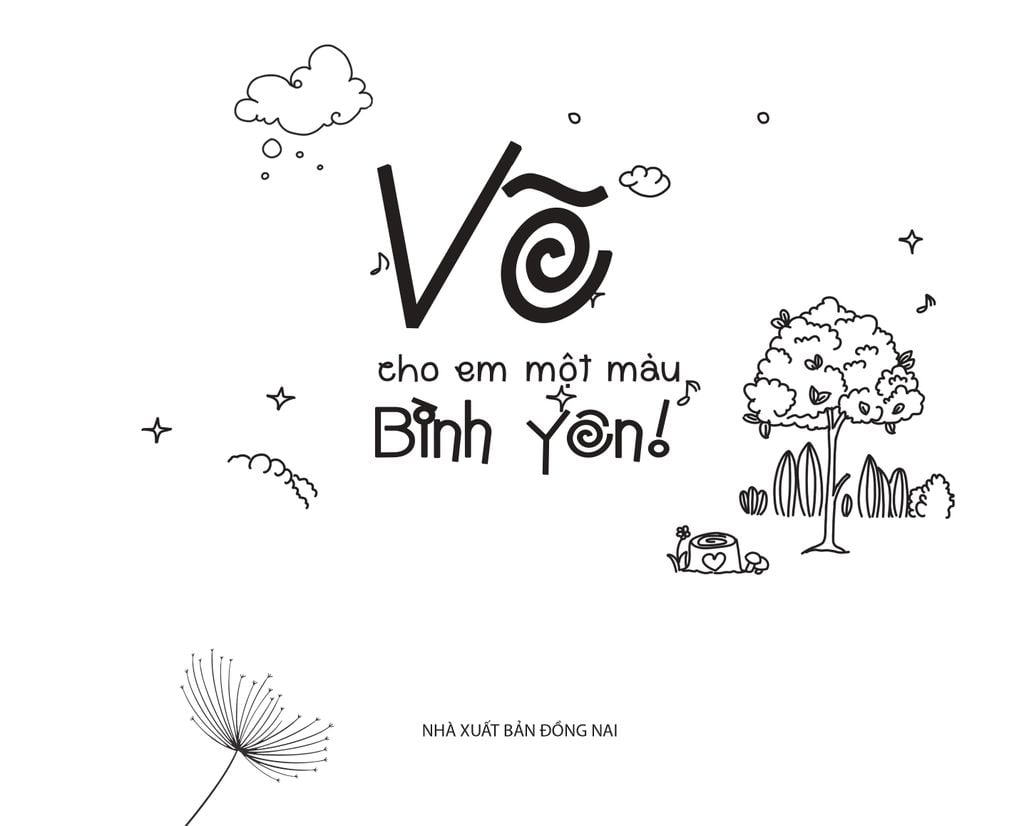 Sách - Vẽ cho em một màu bình yên - Hành trình tô màu đến thế giới an lành